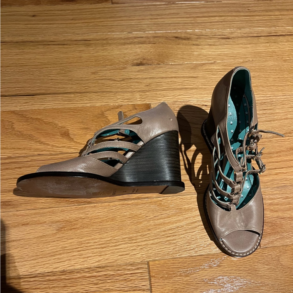 See By Chloe wedge open toe sandals size 36 in brown